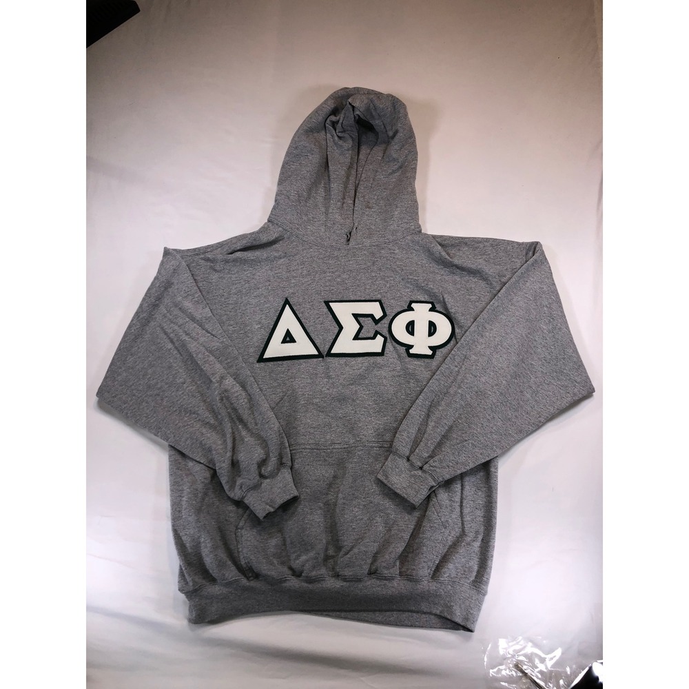 Gildan Ultra Blend Delta Sigma Phi DSP Fraternity Hoodie Gray XL